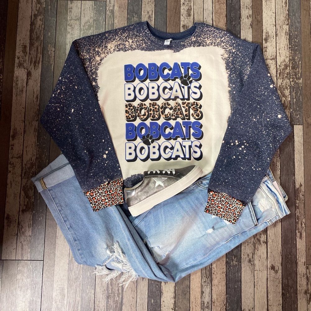 Bobcats Bleached Sweatshirt